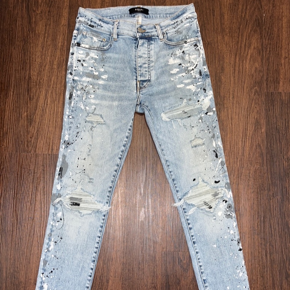 AMIRI-distressed-effect skinny jeans